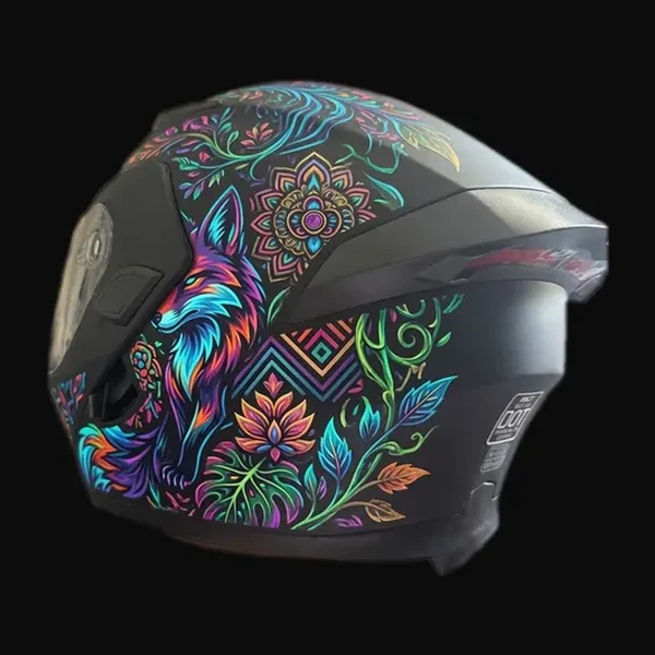 Wildfire Fox: helmet wrap design